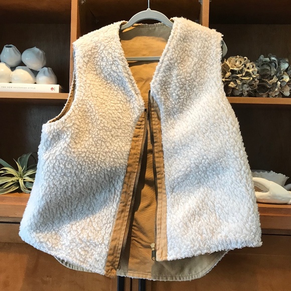 CARHARTT 1998 VINTAGE SHERPA LINED CANVAS DUCK VEST - Picture 3 of 11